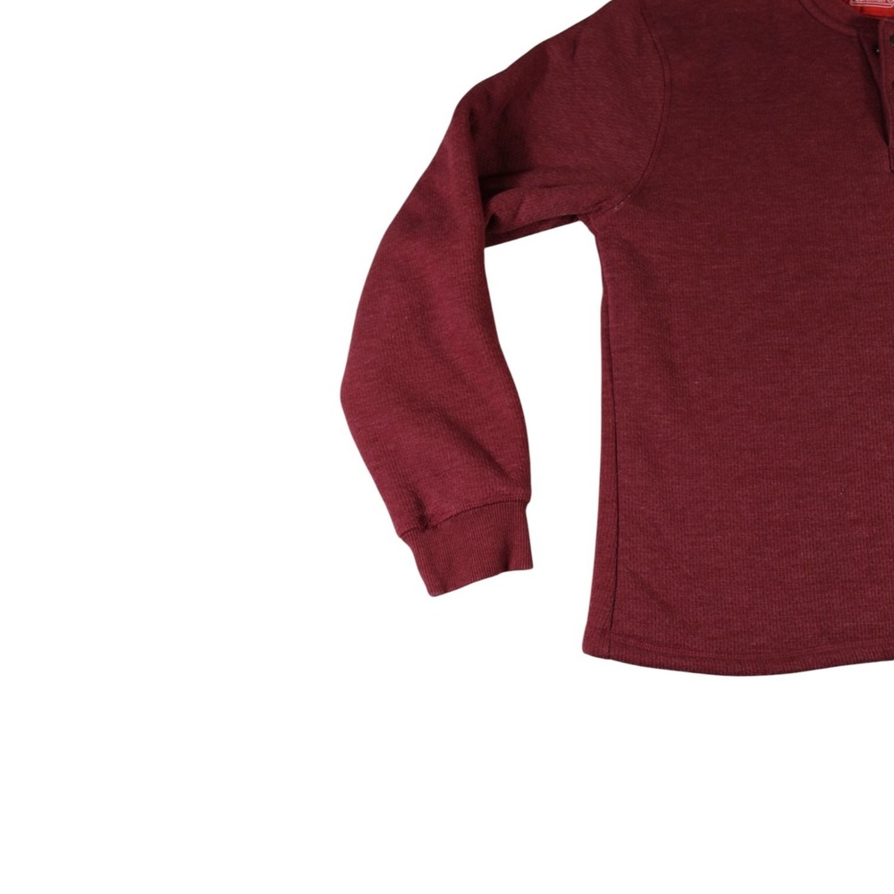 Coleman Henley Sweatshirt Mens Large Maroon Cotton Sherpa Lined Winter Outdoor - Picture 2 of 10